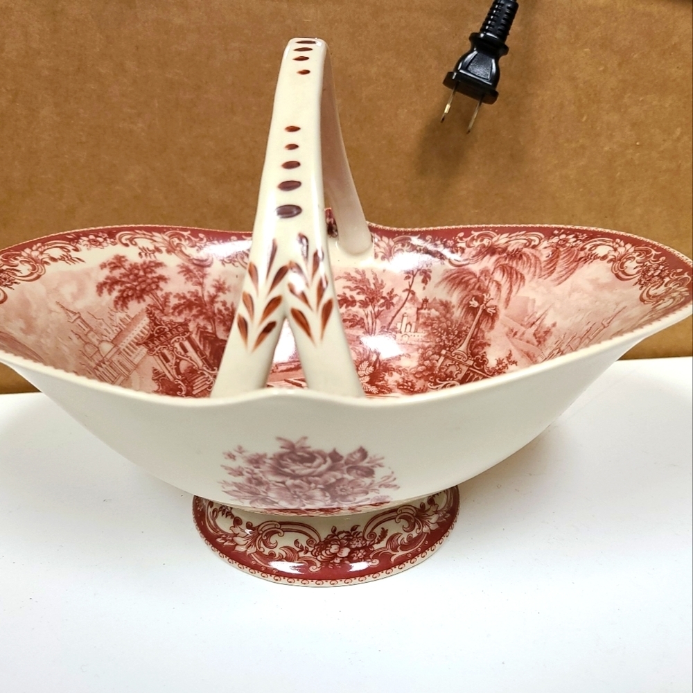 Antique Burton & Burton Bogart GA Red Toile candy